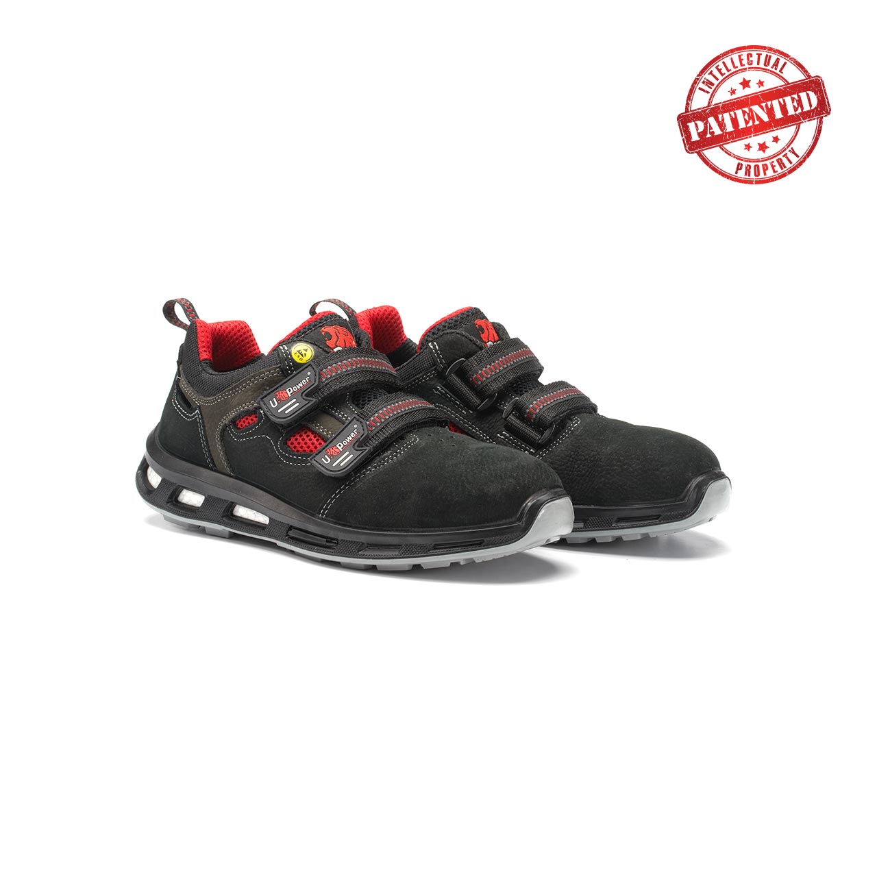 paio di scarpe antinfortunistiche upower modello cody linea redlion vista prospettica